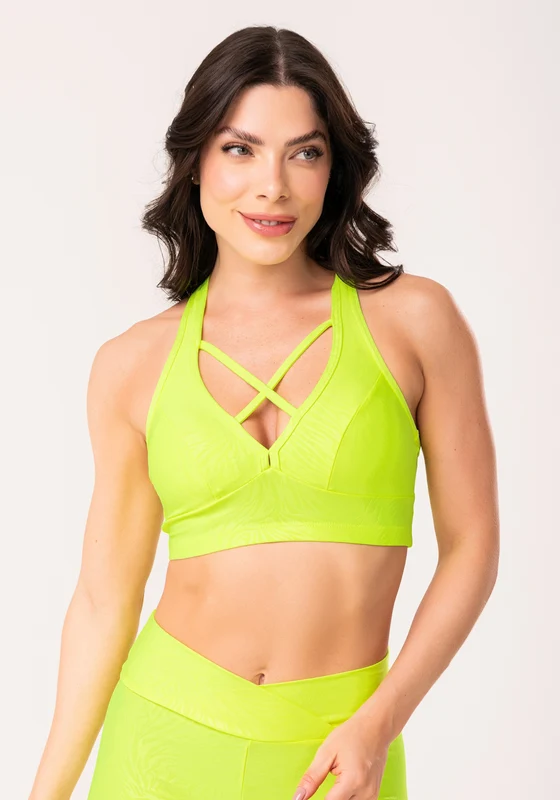 Top Com Bojo Shine Amarelo Texturizado Nadador Dlk AMARELO / G
