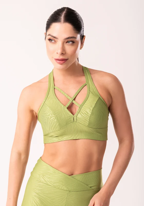 Top Com Bojo Shine Verde Texturizado Nadador Dlk VERDE / P