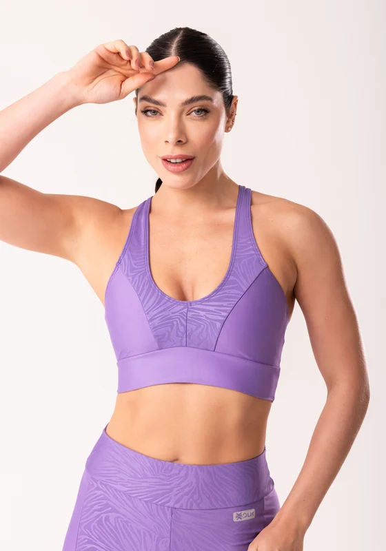 Top Shine Lilás Texturizado Com Alças Cruzadas Dlk ROXO / GG