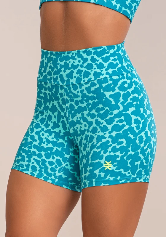 Short Fitness Feminino Euphoria Estampa Spot Blue Dlk AZUL / P