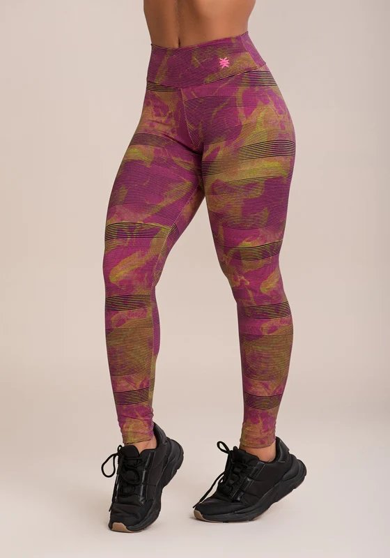 Legging Fitness Feminina Euphoria Estampa Smoke Lines Dlk COLORIDO / M