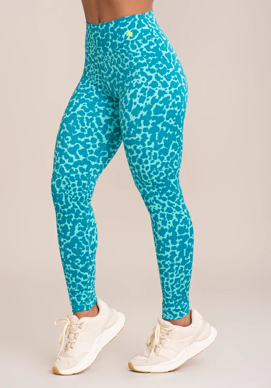 Legging Fitness Feminina Euphoria Estampa Spot Blue Dlk ANIMAL PRINT AZUL / M