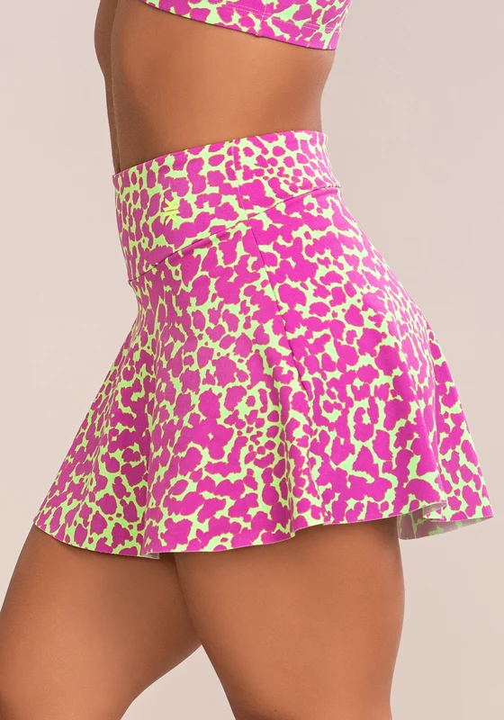 Short Saia Fitness Feminino Euphoria Estampa Spot Green Dlk COLORIDO / M