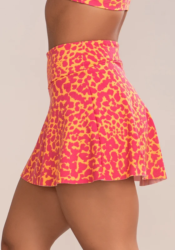Short Saia Fitness Feminino Euphoria Estampa Spot Orange Dlk LARANJA / M