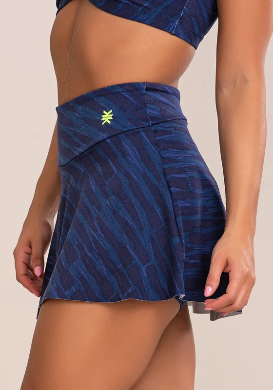 Short Saia Fitness Feminino Euphoria Estampa Brush Blue Dlk AZUL MARINHO / M