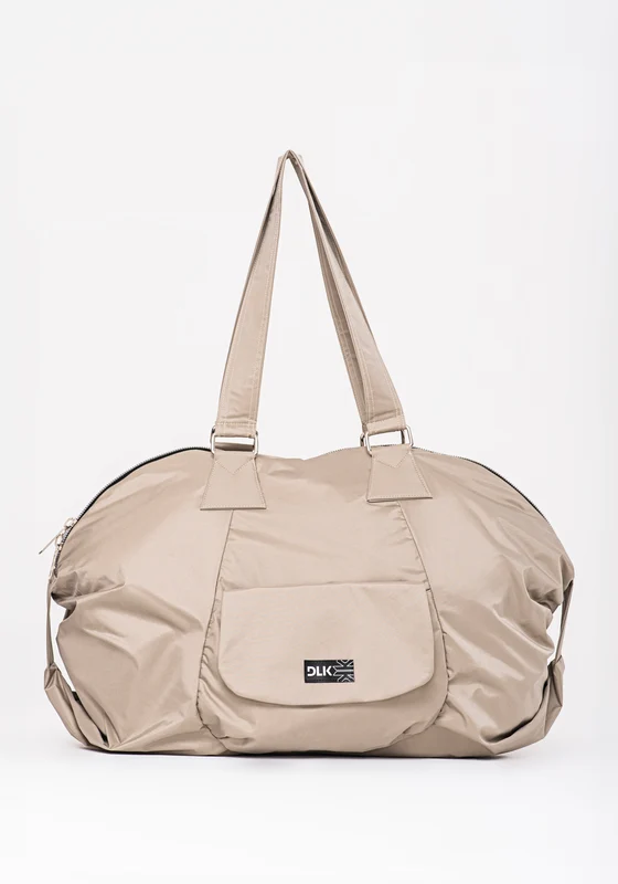Bolsa De Ombro Areia Com Bolso Externo Dlk NUDE / U