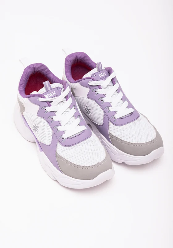Tênis Chunky Feminino Cinza Com Lilás Dlk LILÁS / 38