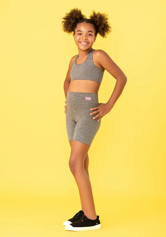Bermuda Infantil Básica Meia Coxa Mescla Dlk CINZA / 5/6