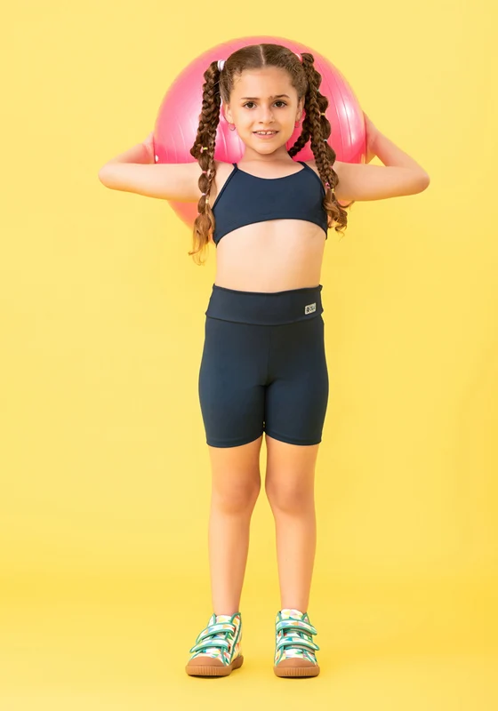 Bermuda Infantil Básica Meia Coxa Azul Marinho Dlk AZUL MARINHO / 7/8