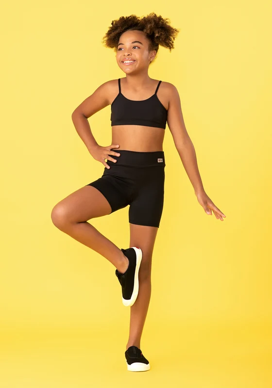 Bermuda Infantil Básica Meia Coxa Preto Dlk PRETO / 9/10