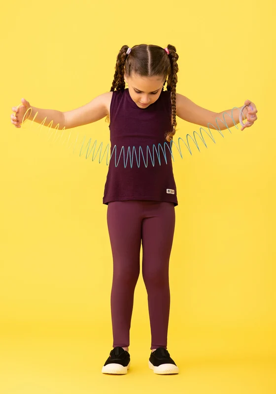 Calça Legging Básica Infantil Vinho Dlk VINHO / 11/12