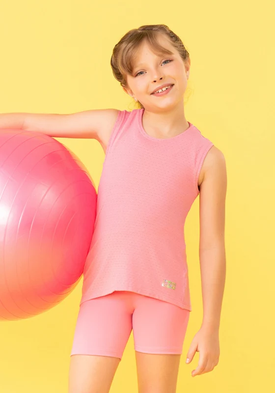 Camiseta Infantil Básica Rosa Chiclete Dlk ROSA / 9/10