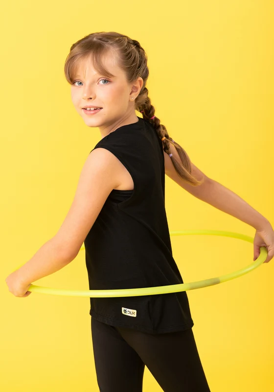 Camiseta Infantil Básica Preto Dlk PRETO / 5/6