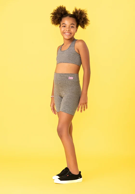 Top Infantil Nadador Básico Mescla Dlk CINZA / 9/10