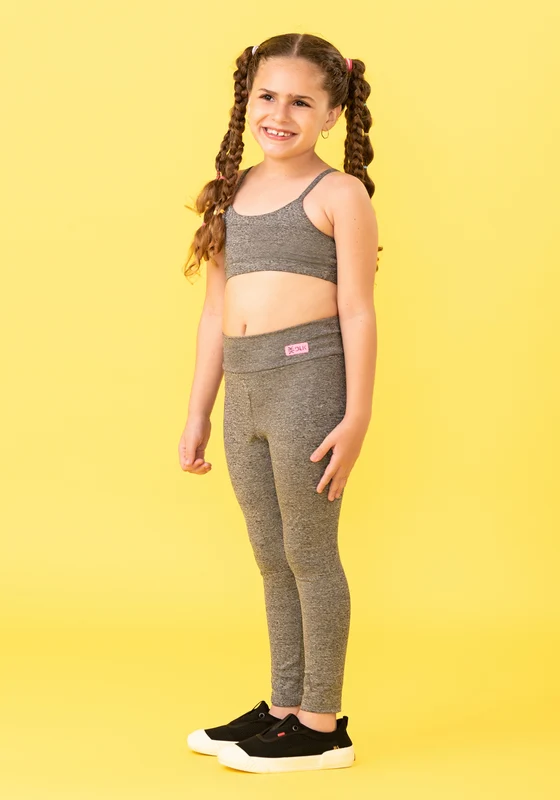 Top Infantil Básico Mescla Dlk CINZA / 5/6