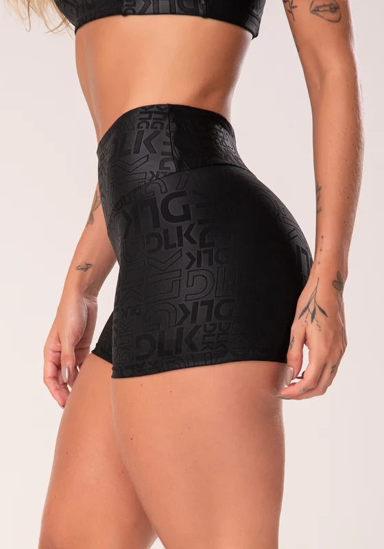Short Shine Texturizado Preto Dlk PRETO / G