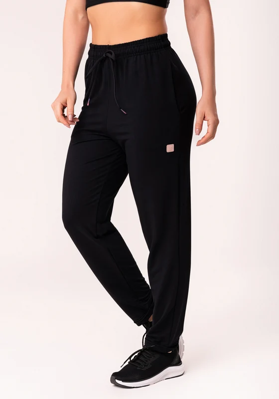 Calça Jogger Feminina Preto Moletinho Flow Dlk PRETO / M