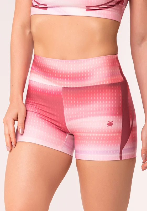 Short Fitness Feminino Estampado Tie Dye Listrado Rosé Printed Dlk ROSA / M