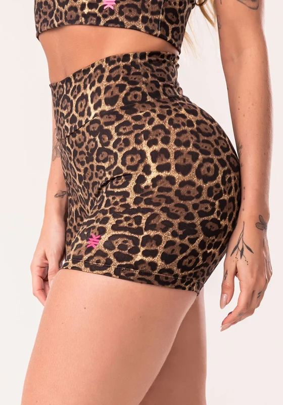 Short Fitness Feminino Estampado Jaguar Euphoria Dlk ANIMAL PRINT / P