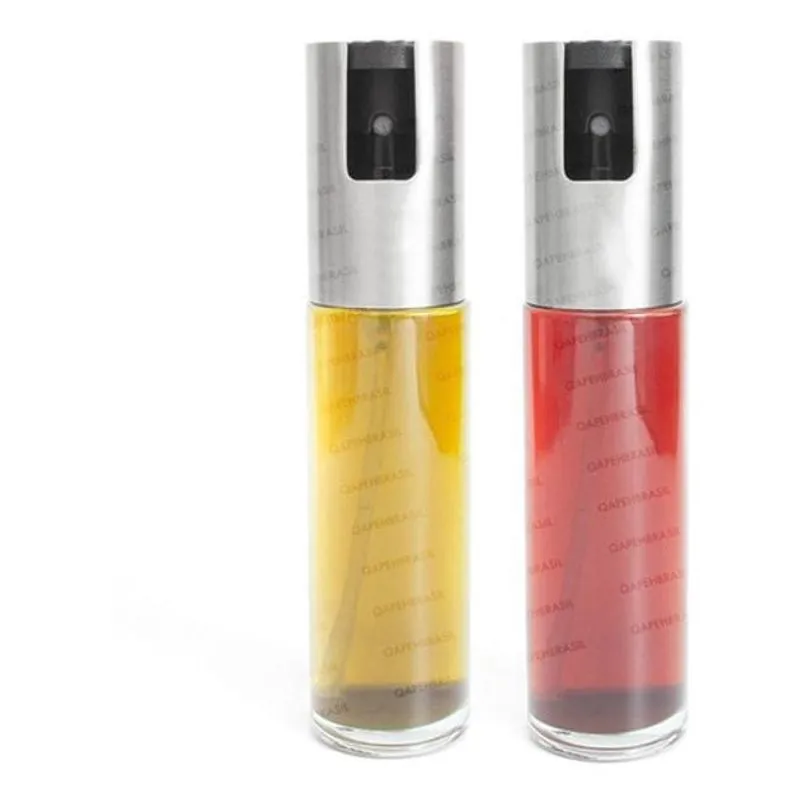 Kit 2 Galheteiro Spray Inox Azeite Vinagre