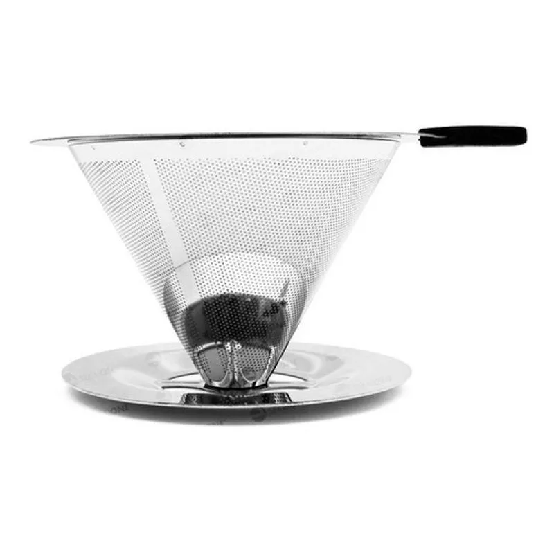 Coador Filtro Café Aço Inox Para 2 Xicaras
