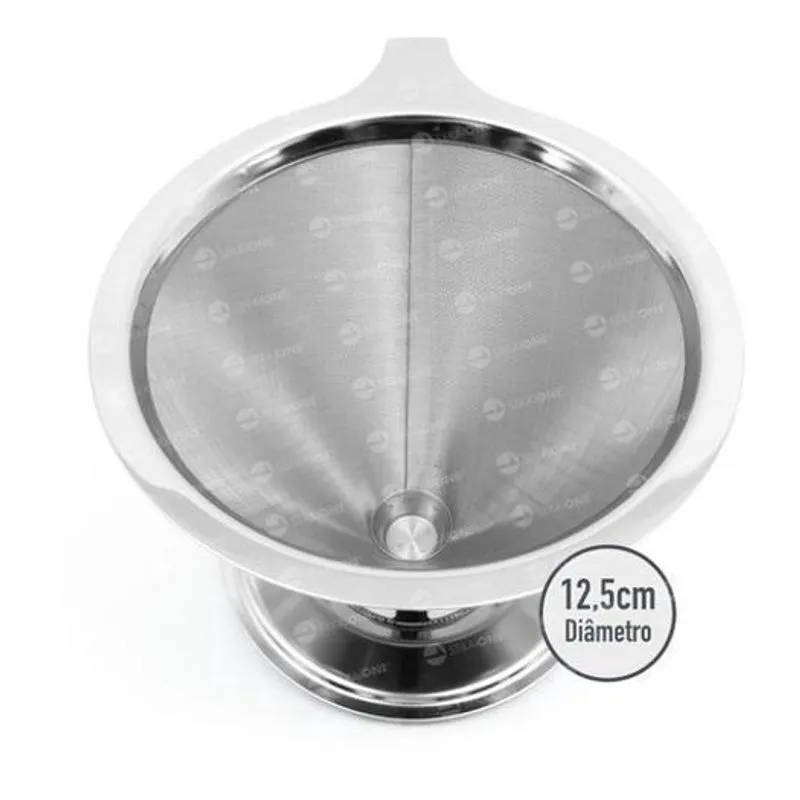Coador De Café Aço Inox Filtros De Café 6 Xicaras