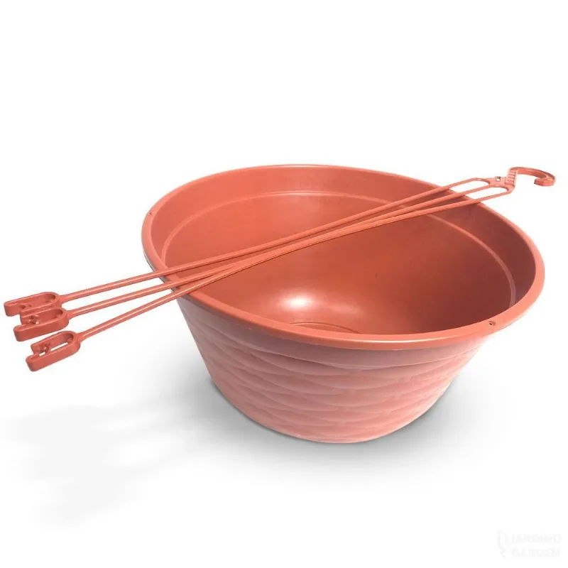 Cuia Plástico Pendurar Plantas Cerâmica 7 Litros 31cm 25und