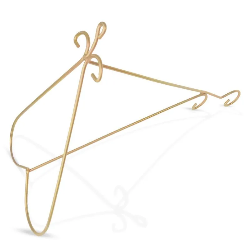 Suporte Metal Dourado M Vasos Plantas Jardim Suspenso 3und