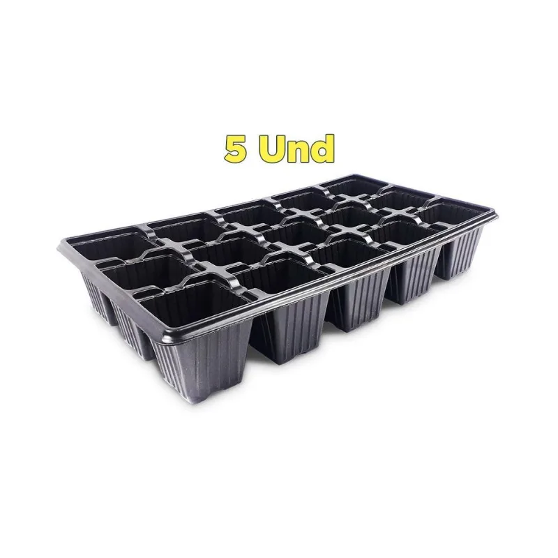 Bandeja 15 Células Plástica Plantio Plantas Morango 5 Und