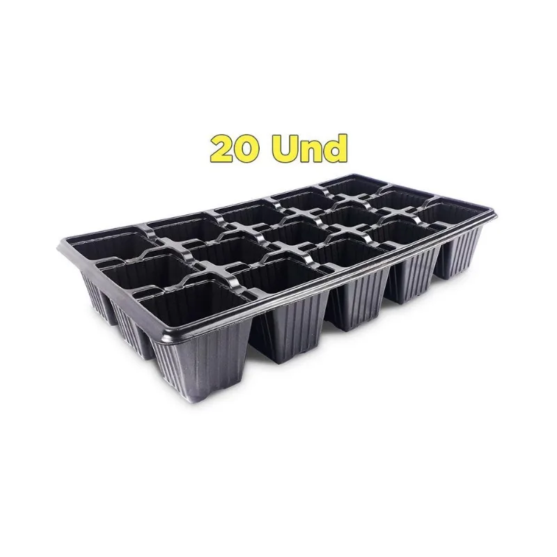 Bandeja 15 Células Plástica Plantio Plantas Morango 20 Und