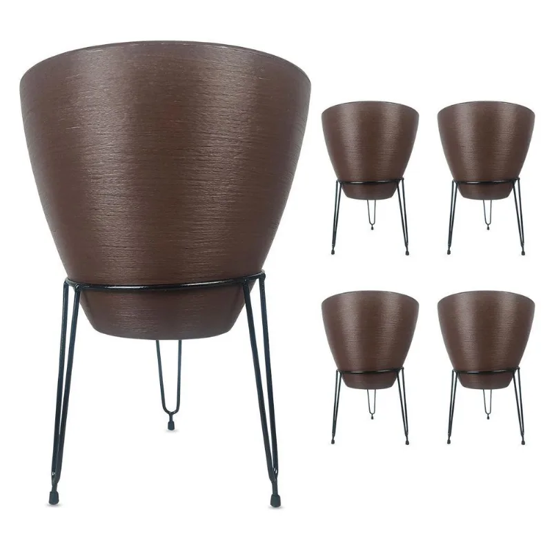 Suporte Tripé Metal Vasos Chão 25cm X 28cm Plantas Flor 5und