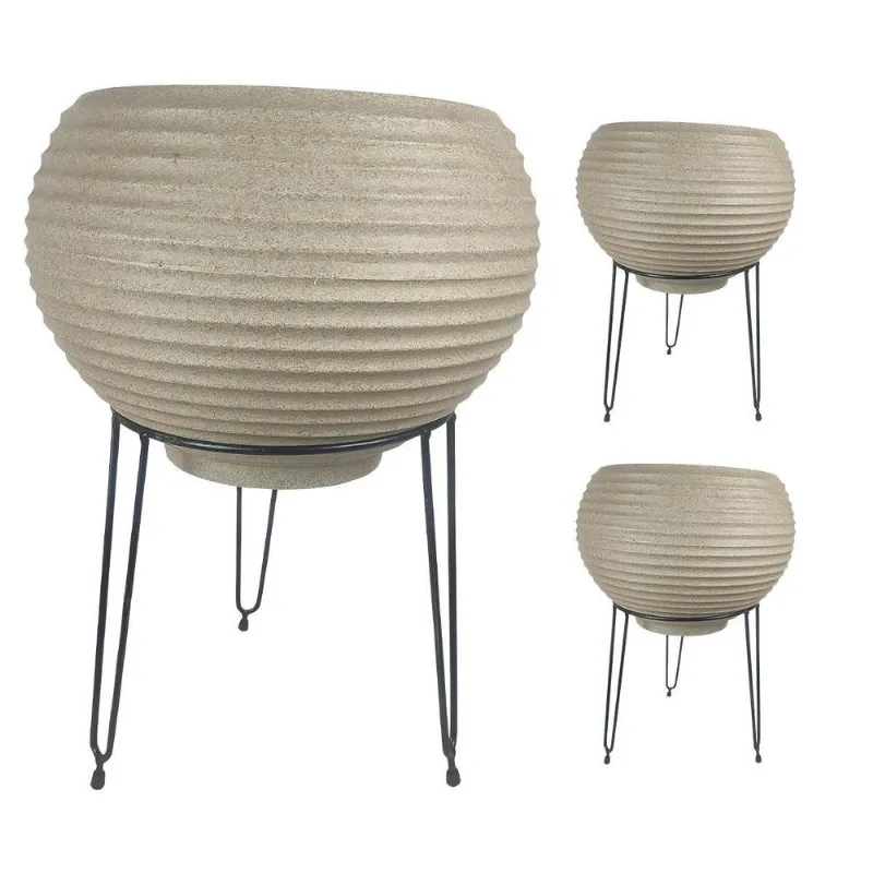 Suporte Tripé Metal Vasos Chão 28cm X 32cm Plantas Flor 3und