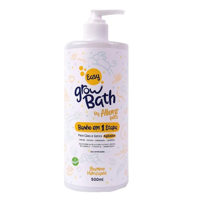 Shampoo Hidratante Cães E Gatos Agitados Banho Em 1 Etapa