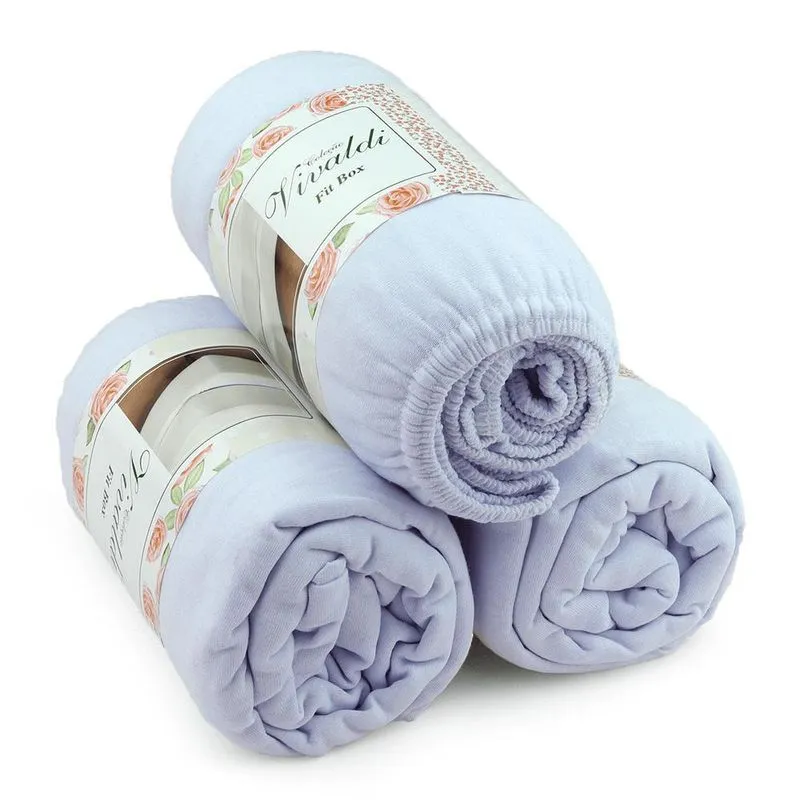 Kit 3pçs Para Revenda Solteiro Saia Fit Box Liso Branco