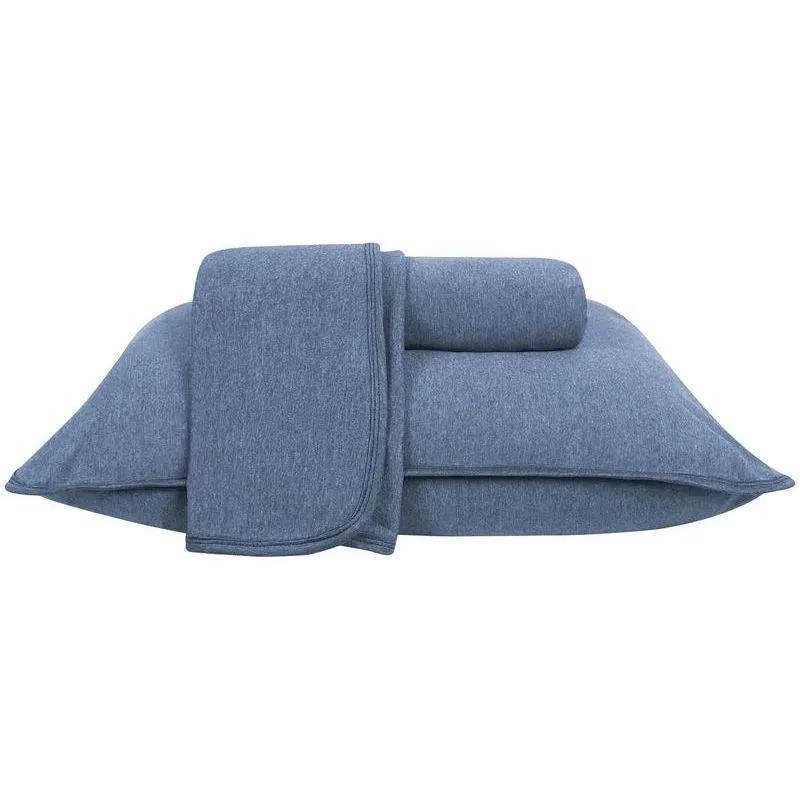 Jogo de Cama Queen Atlântica Mescla Urban Azul Suave 3 Peças