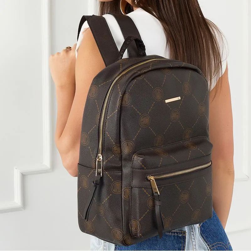 Mochila WJ Acessórios PU Marrom Feminina CAFE - UNICO