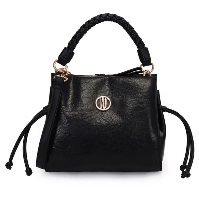 Bolsa Feminina WJ Média com Alça Trançada Preto - U