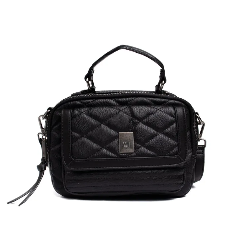 Bolsa Feminina WJ Transversal Matelassê Pequena Preto - U