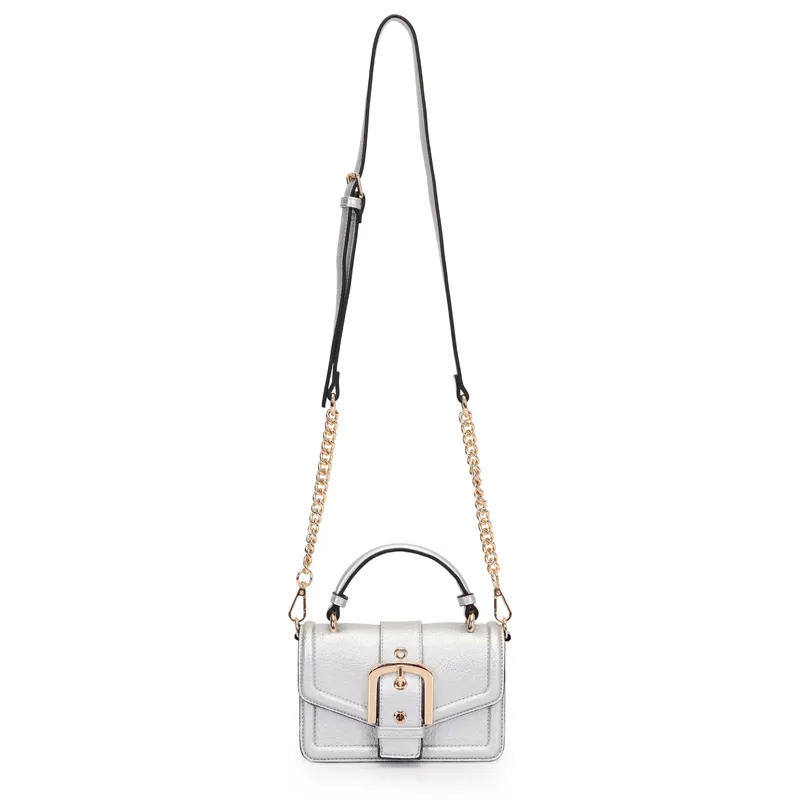 Bolsa Tiracolo Pequena WJ Feminina Prata UNICO