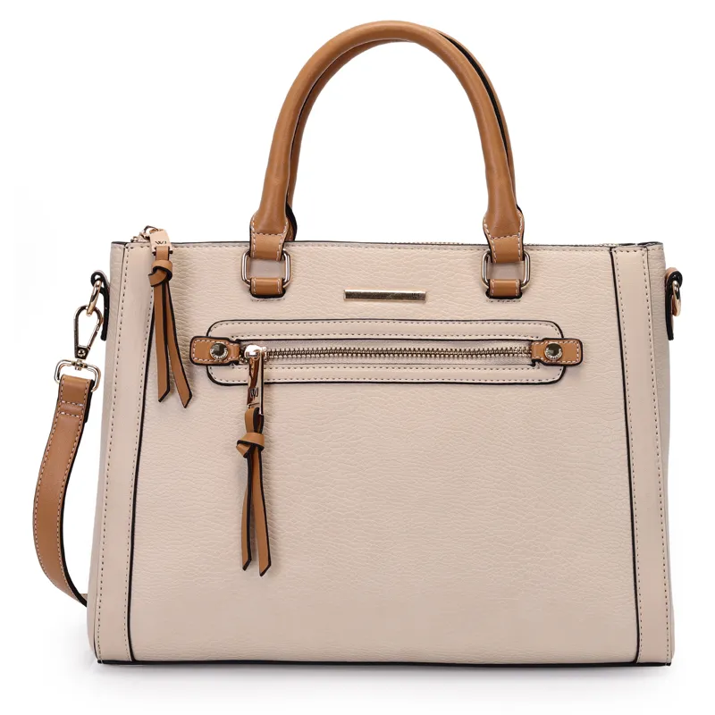 Bolsa Satchel WJ Classic Urban Feminina Bege UNICO