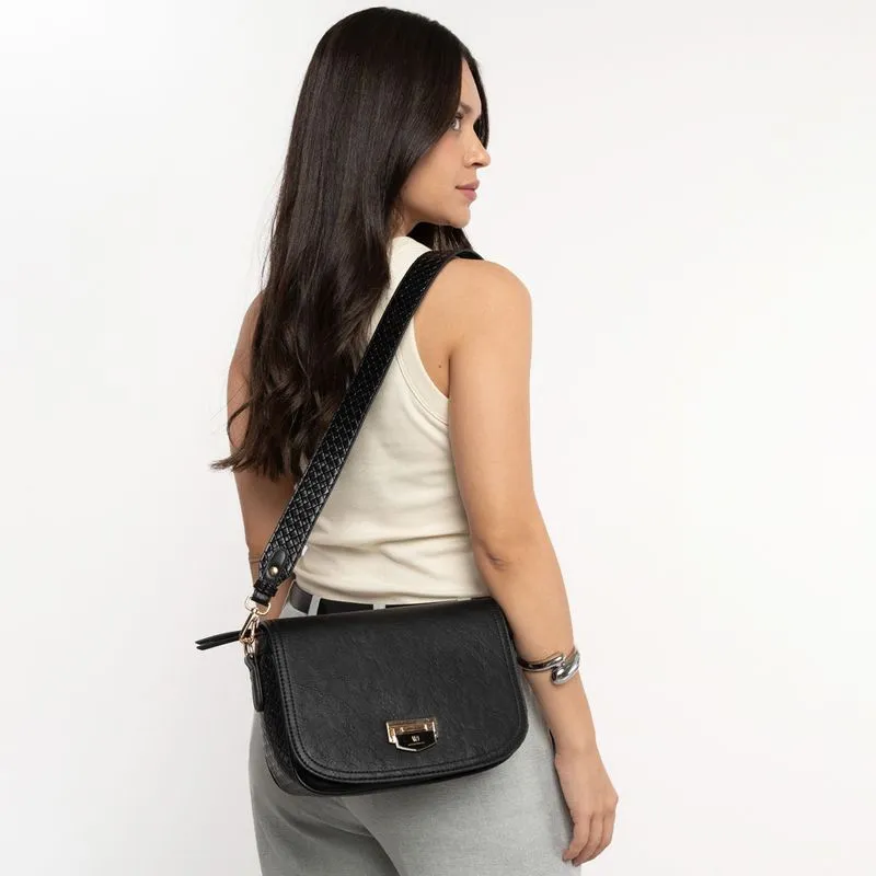 Bolsa Tiracolo WJ Feminina Preta UNICO