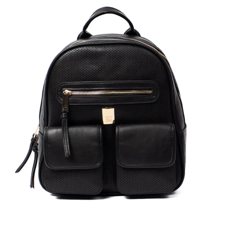 Mochila Feminina WJ com Bolsos e Texturizada Média Preta - U