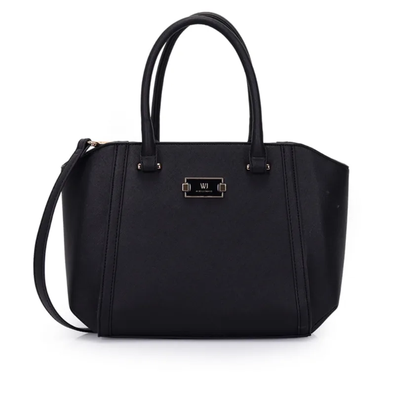 Bolsa Feminina WJ Tiracolo Satchel Grande Preto - U