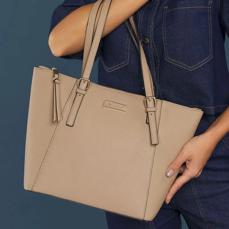 Bolsa WJ Feminina Bege Ajustável UNICO