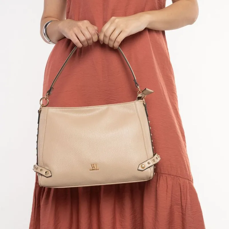 Bolsa WJ Sintética Feminina Bege UNICO