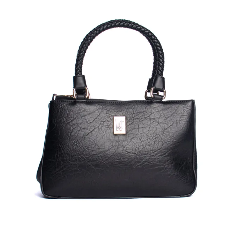 Bolsa Feminina WJ Tiracolo Média Trançada Preto - U