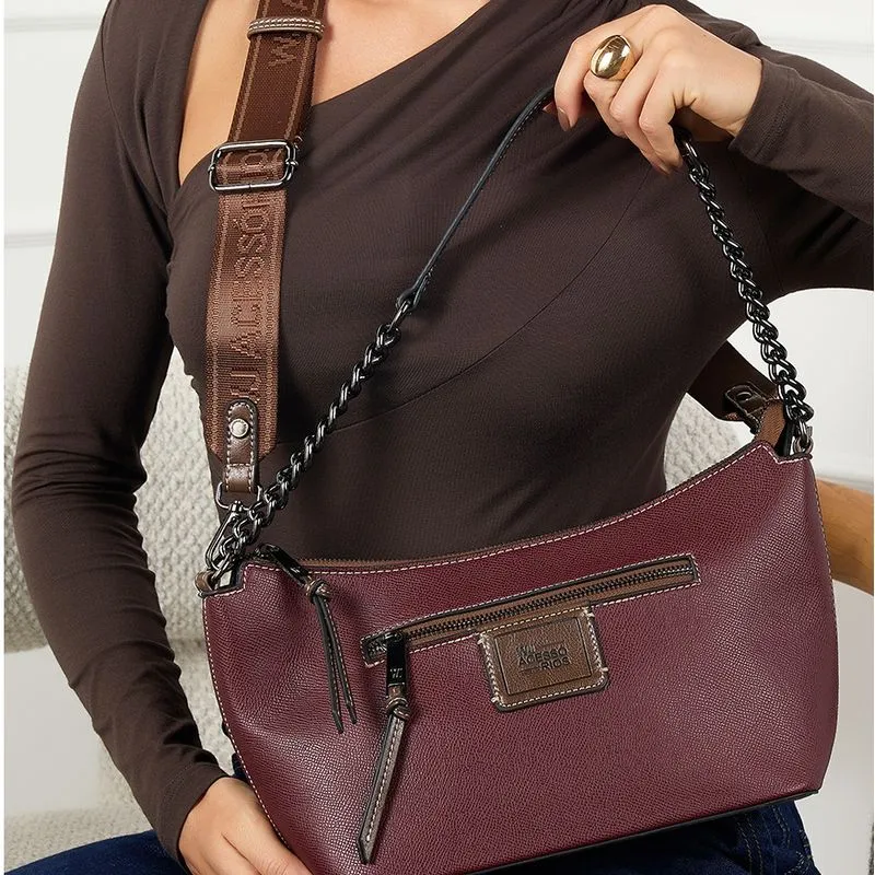 Bolsa WJ Acessórios Feminina Vinho UNICO