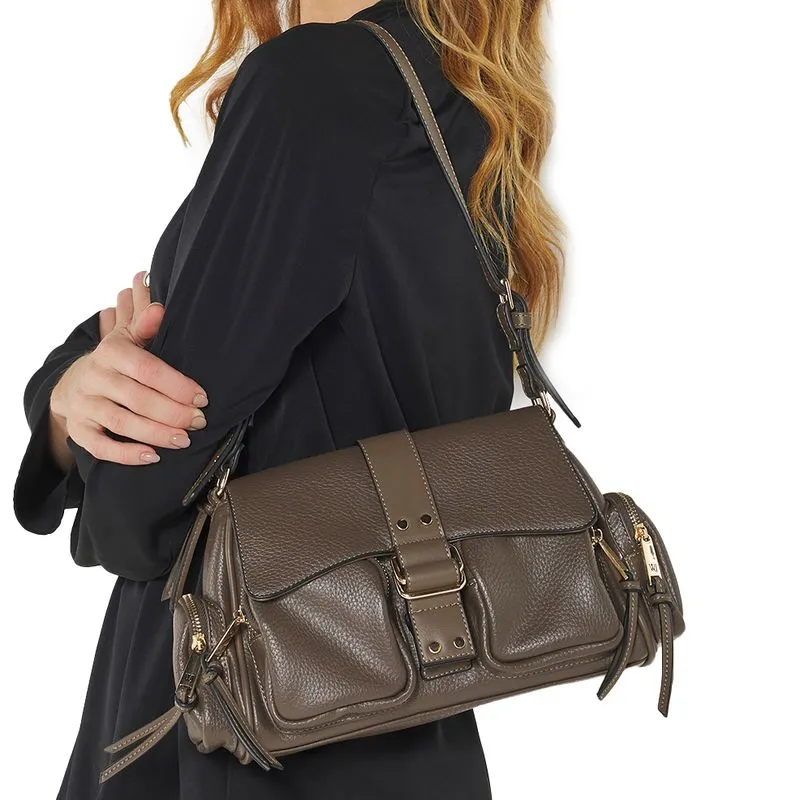 Bolsa Shoulder Bag WJ Grande Utilitária Feminina Marrom UNICO