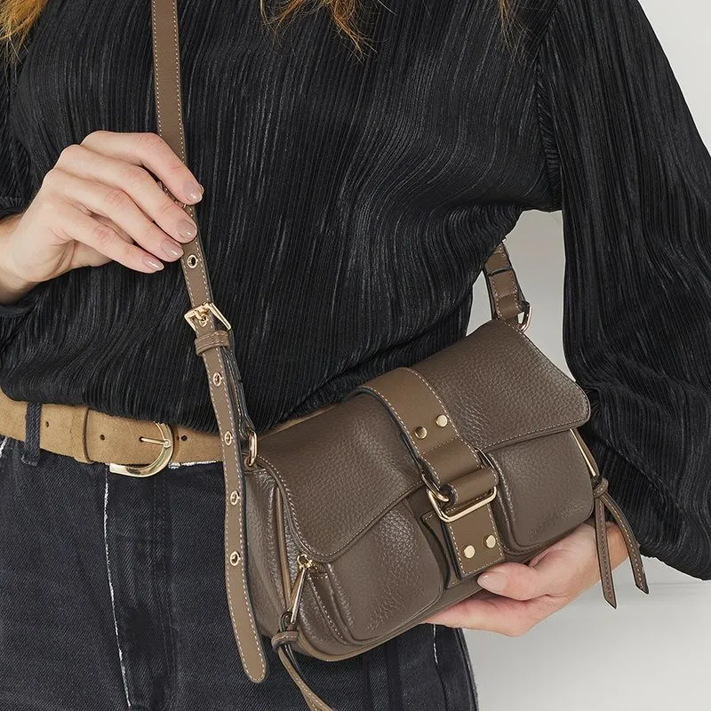Bolsa Transversal Estruturada WJ Feminina Marrom UNICO