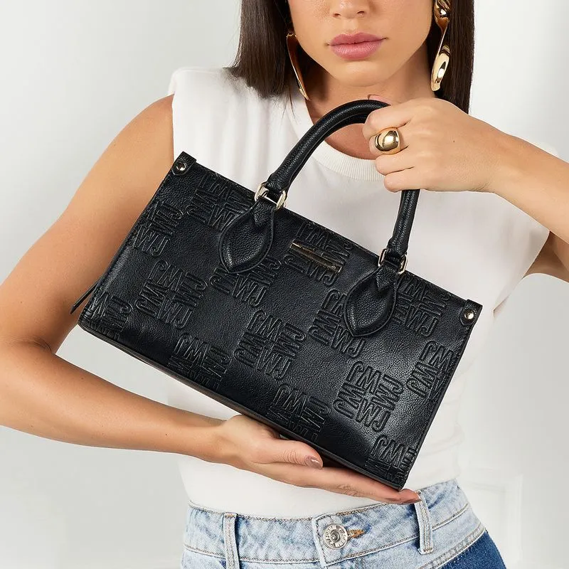 Bolsa Satchel WJ Feminina Preta UNICO